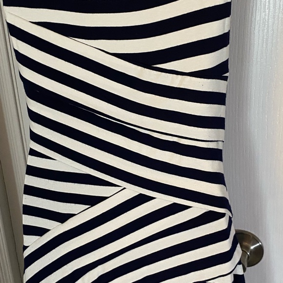 Artelier Nicole Miller USA made fitted dark navy blue/white dress - Picture 5 of 12